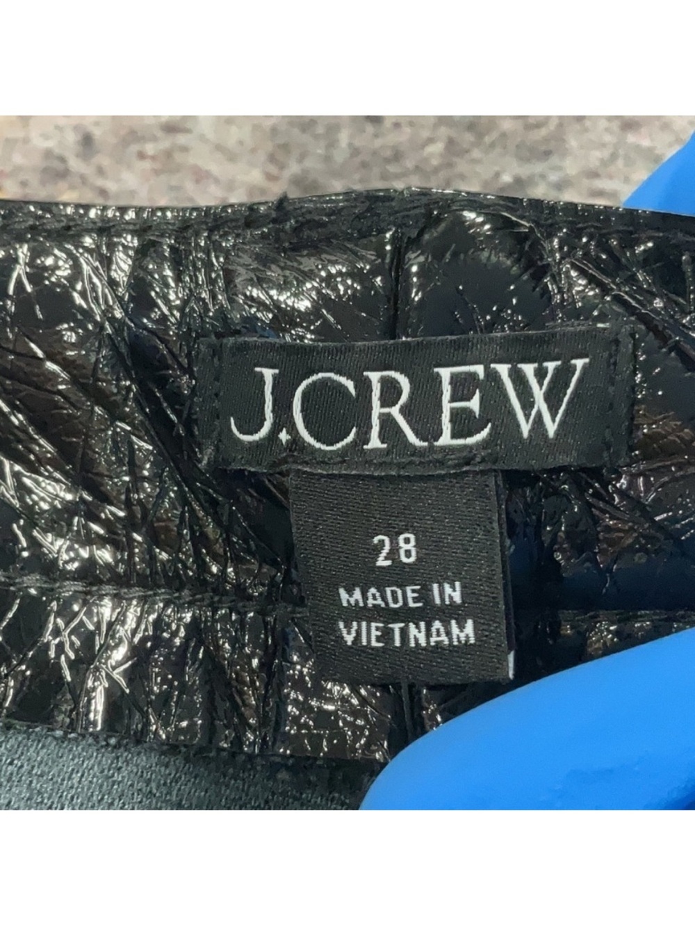 J.Crew Collection Faux Leather Pants High Rise Demi Boot Crop Black Size 28 NWT - Picture 6 of 10